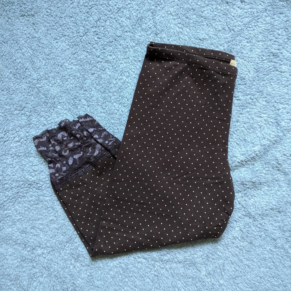 Roomates (tm) Brown Polka-Dot Leggings, Size S